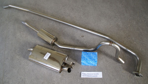 Picture stainless-steel-exhaust Volvo Amazon